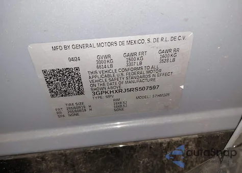 2024 Honda Prologue Touring from USA, damaged, VIN 3GPKHXRJ5RS507597